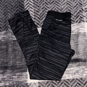Columbia Charcoal and Black Patterned Leggings
